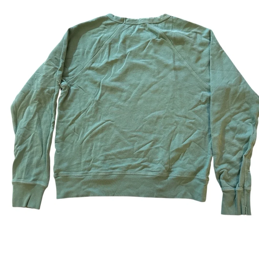 AE77 Women’s Crewneck Sweatshirt Green Fleece Pullover Size M NWT - Picture 3 of 7